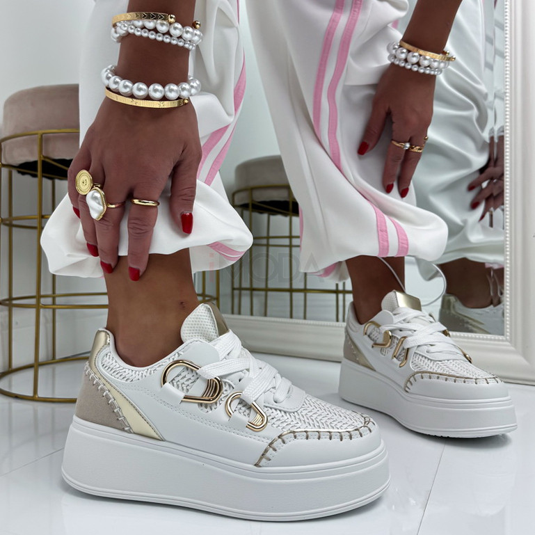 Bielo-zlaté tenisky-326525-323