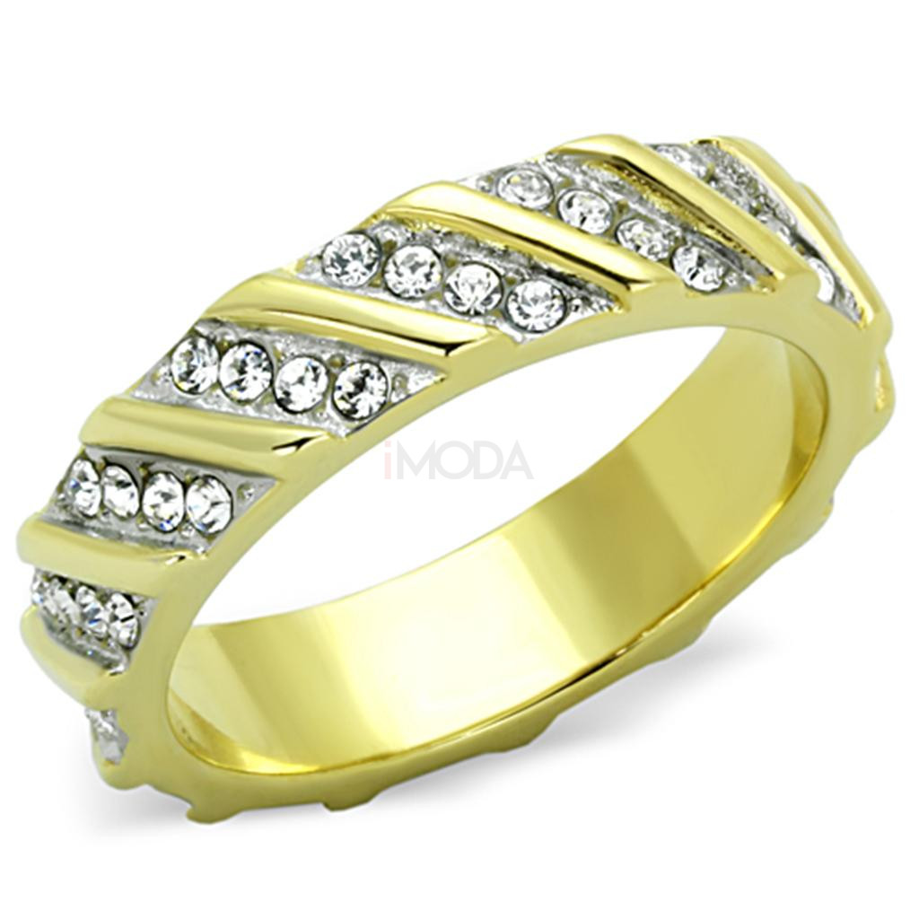 Dámsky oceľový prsteň pozlátený-315095-35