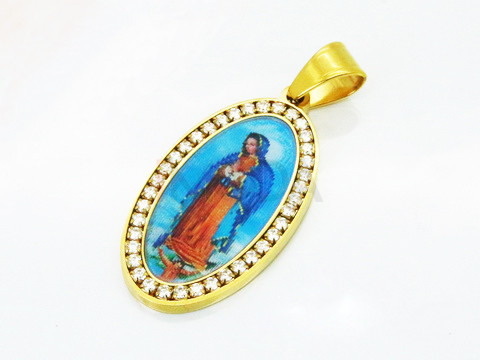 Dámsky oceľový prívesok medailón Mária-266217-33