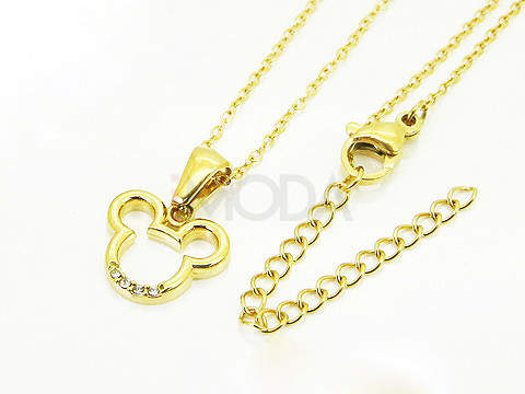Oceľový náhrdelník s príveskom mickey-321781-38