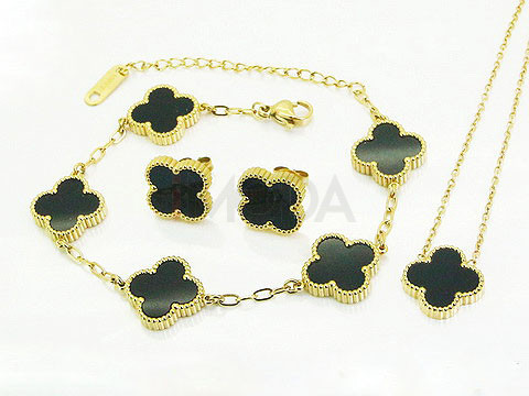 Pozlátená ceľová súprava trojkombinácia Olivia-307152-36