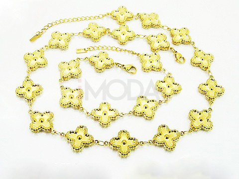 Dámska oceľová súprava pozlátená Olivia-322246-35