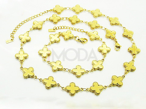 Dámska oceľová súprava pozlátená Olivia-322242-34