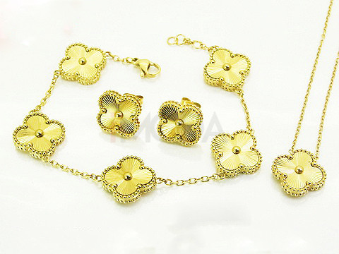 Ružová dámska oceľová suprava pozlátená Olivia-322272-36