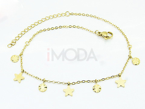 Dámsky oceľový náramok s príveskami na nohu-321903-311
