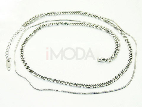 Dámsky oceľový náhrdelník dvojity-304154-34
