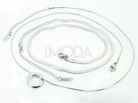 Oceľový náhrdelník dvohitý s príveskom-321798-313