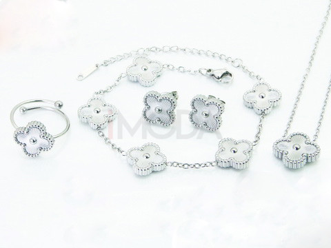 Dámska oceľová súprava s prsteňom Olivia-322226-31