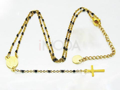 Dámsky oceľový náhrdelník ruženec-291067-319