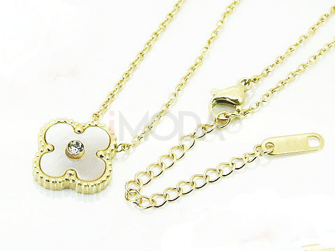 Dámsky oceľový pozlátený náhrdelník-281880-311