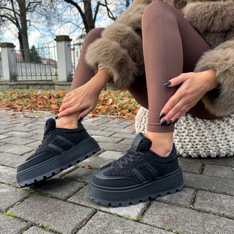 Čierne zateplené tenisky-323551-32