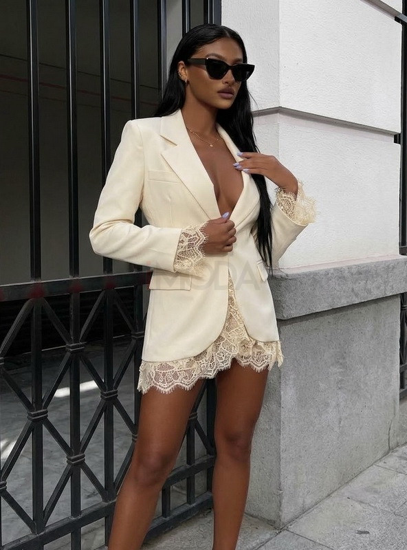 Smotanové sako s čipkou-326302-31