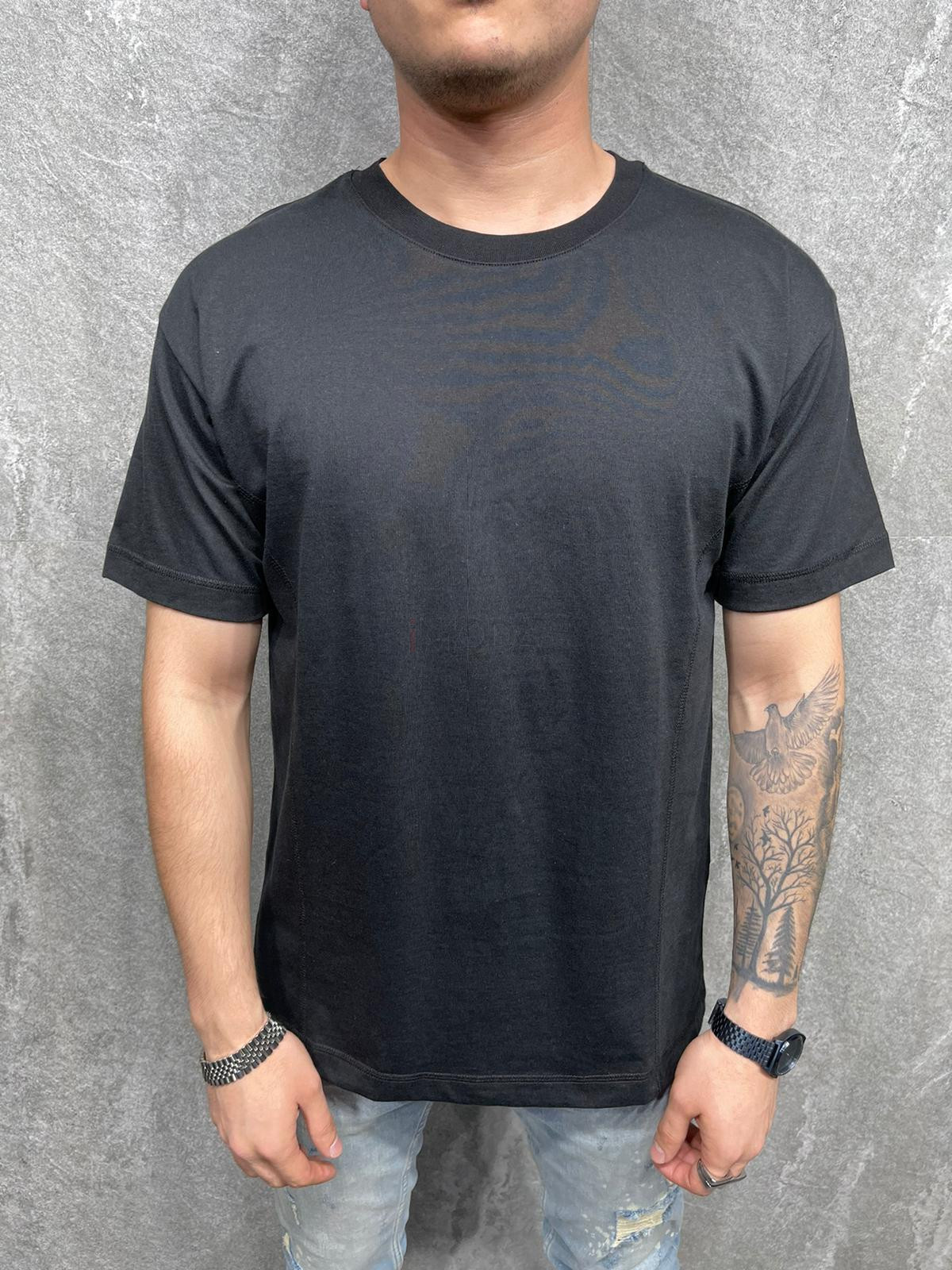 Čierne bavlnené tričko-247950-31