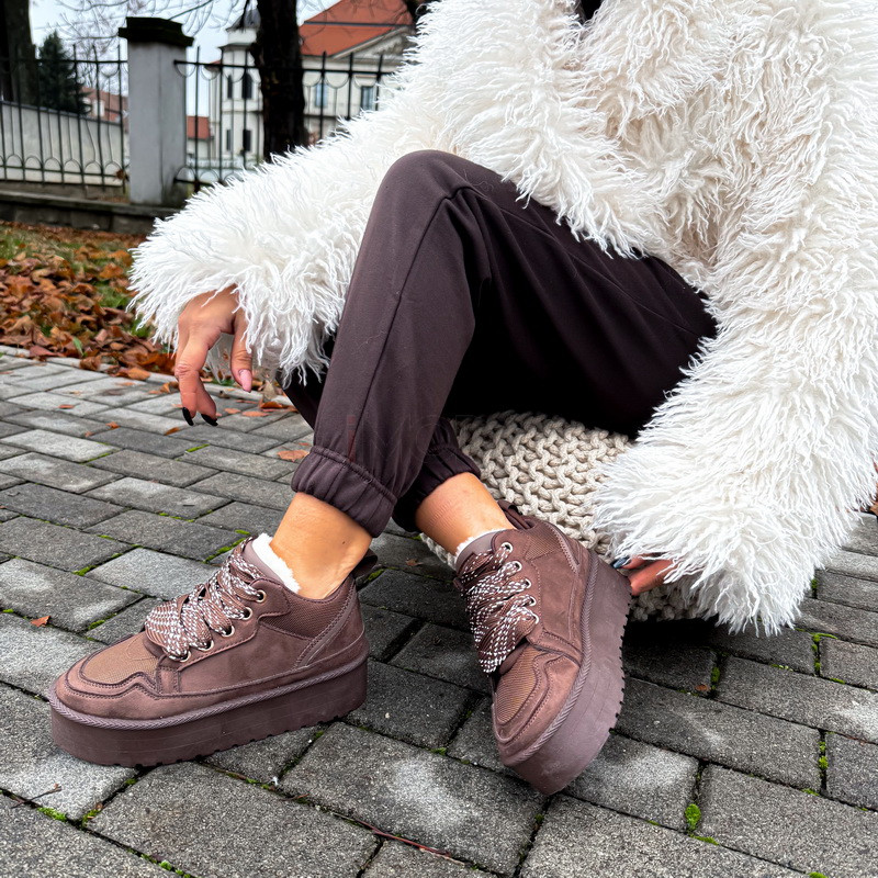 Hnedé zatepelené tenisky-323572-33