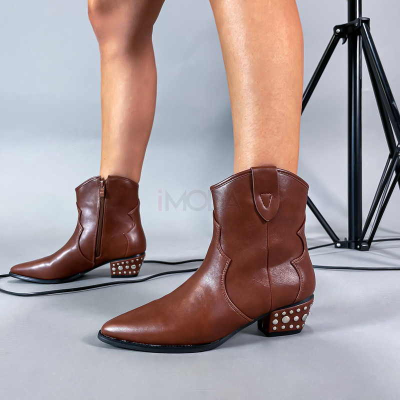 Hnedé kotníkové čižmy-273049-32