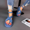 Modré rifľové  sandále 