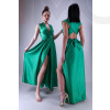 Zelené dlhé  saténové  šaty