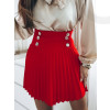 Červená plisovaná sukňa