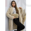 Béžový teddy kabát