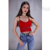 Červený crop top