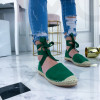 Zelené sandálky na viazanie 
