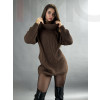 Hnedé pletené šaty