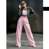 Ružové široké nohavice
