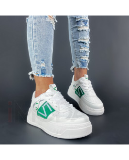 Bielo-zelené  tenisky