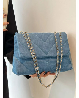 Modrá textílna kabelka 