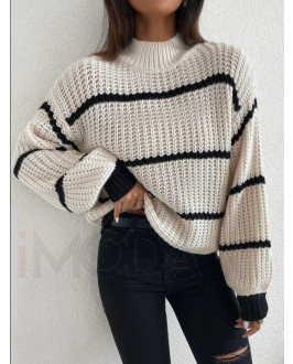 Béžový pletený sveter