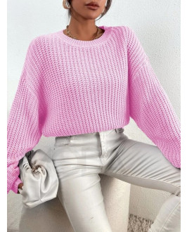 Krátky ružový sveter 