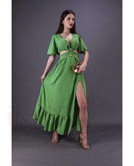 Zelené dlhé šaty