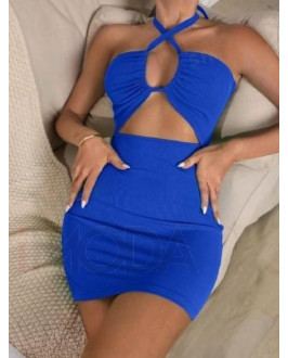 Mini modré šaty
