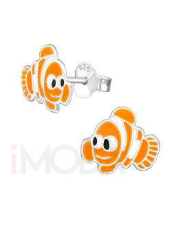 Detské strieborné náušnice Nemo