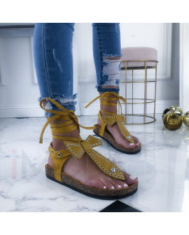 Žlté trendy sandálky