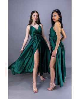 Zelené  dlhé saténové šaty