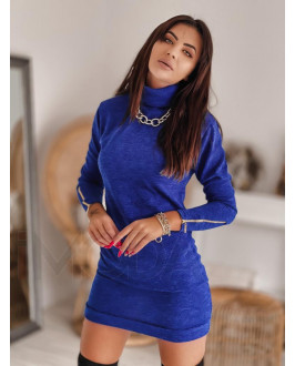 Modré rolákové šaty
