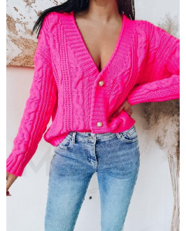 Ružový pletený sveter