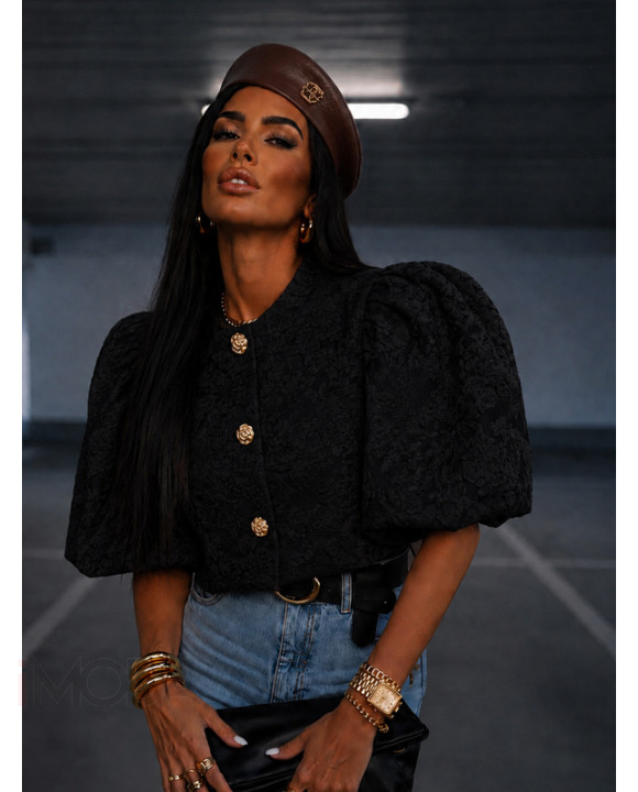 Čierny PUFFY top-330255-20