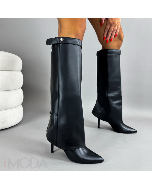 Čierne vysoké čižmy-321370-20