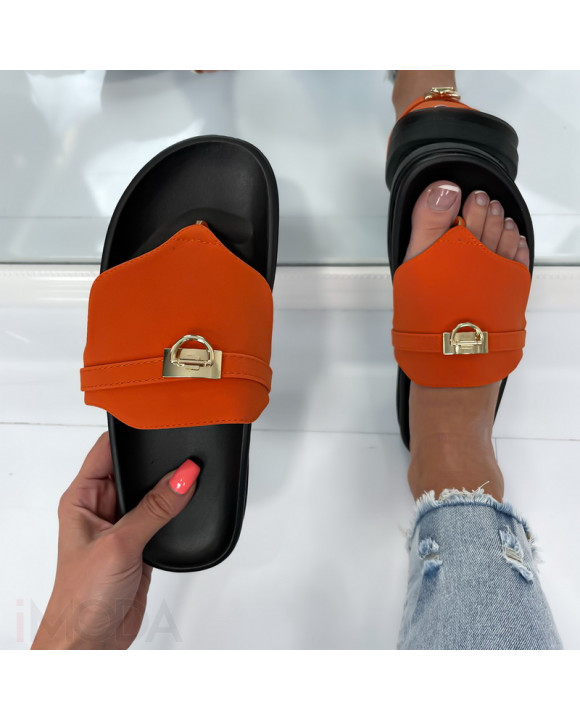 Oranžové šľapky-301301-20