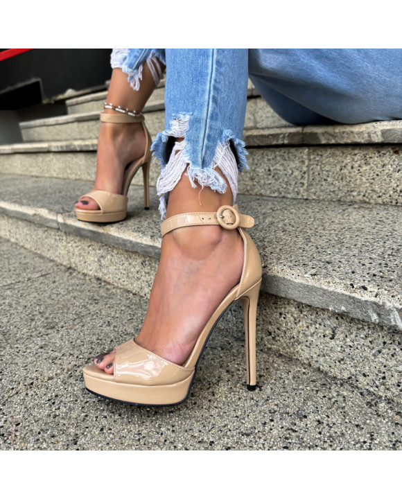 Béžové elegantné sandále-317836-20