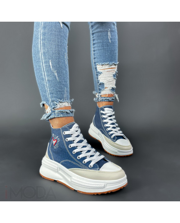 Modré plátené tenisky-299770-20