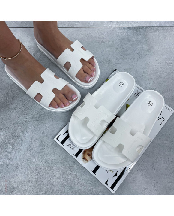 Biele gumené šľapky-317156-20