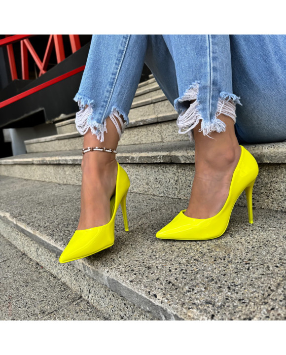 Žlté lakované lodičky-319061-20