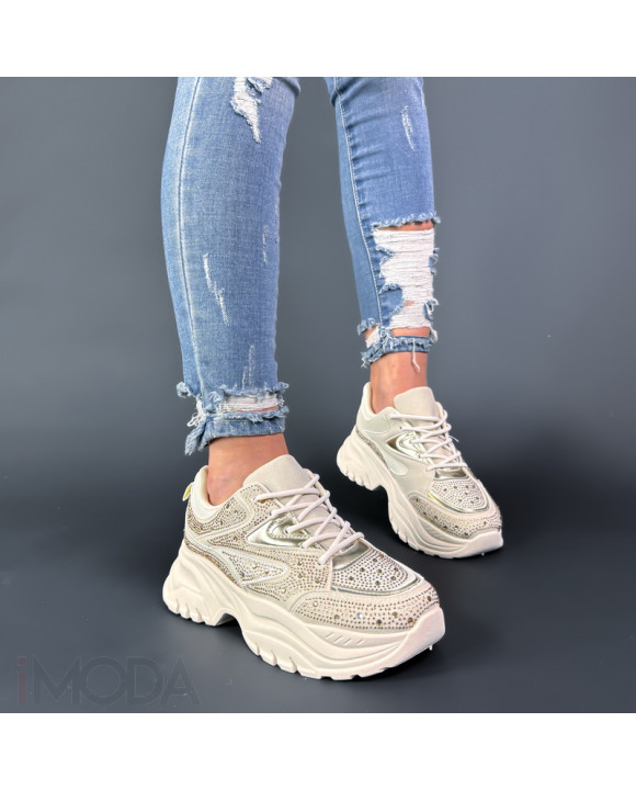 Béžové tenisky s trblietkami-299021-20