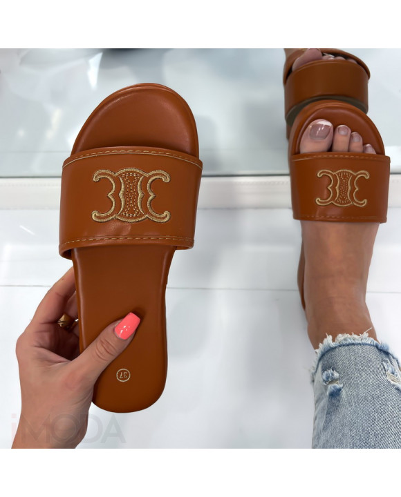 Hnedé šľapky-301343-20