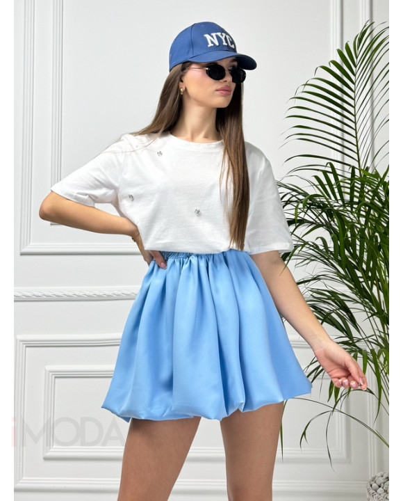 Modrá PUFFY sukňa-315540-20