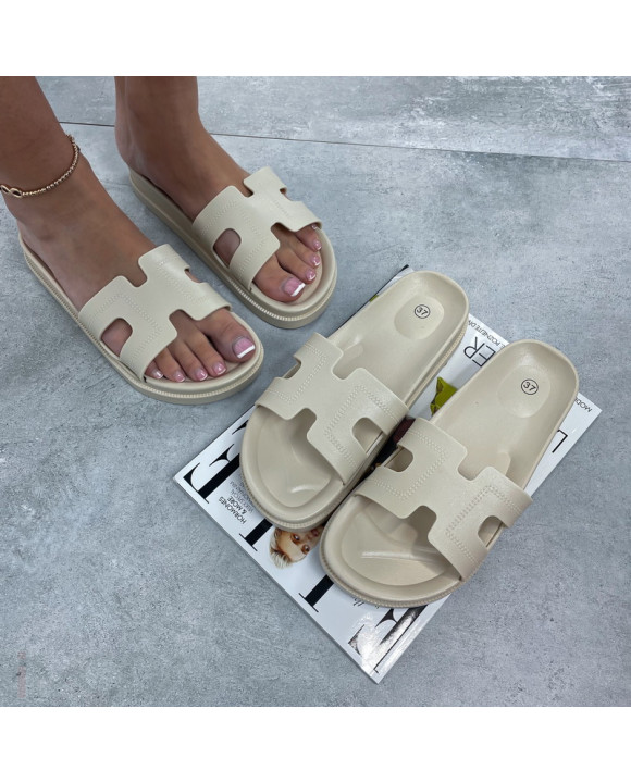 Béžové gumené šľapky-317149-20