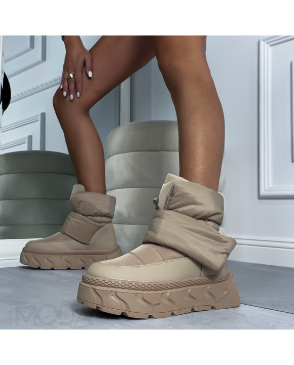 Svetlohnedé snehule na suchý zips-311119-20